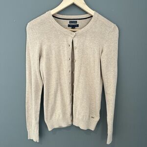 Tommy Hilfiger Beige Cardigan. 100% Pima cotton